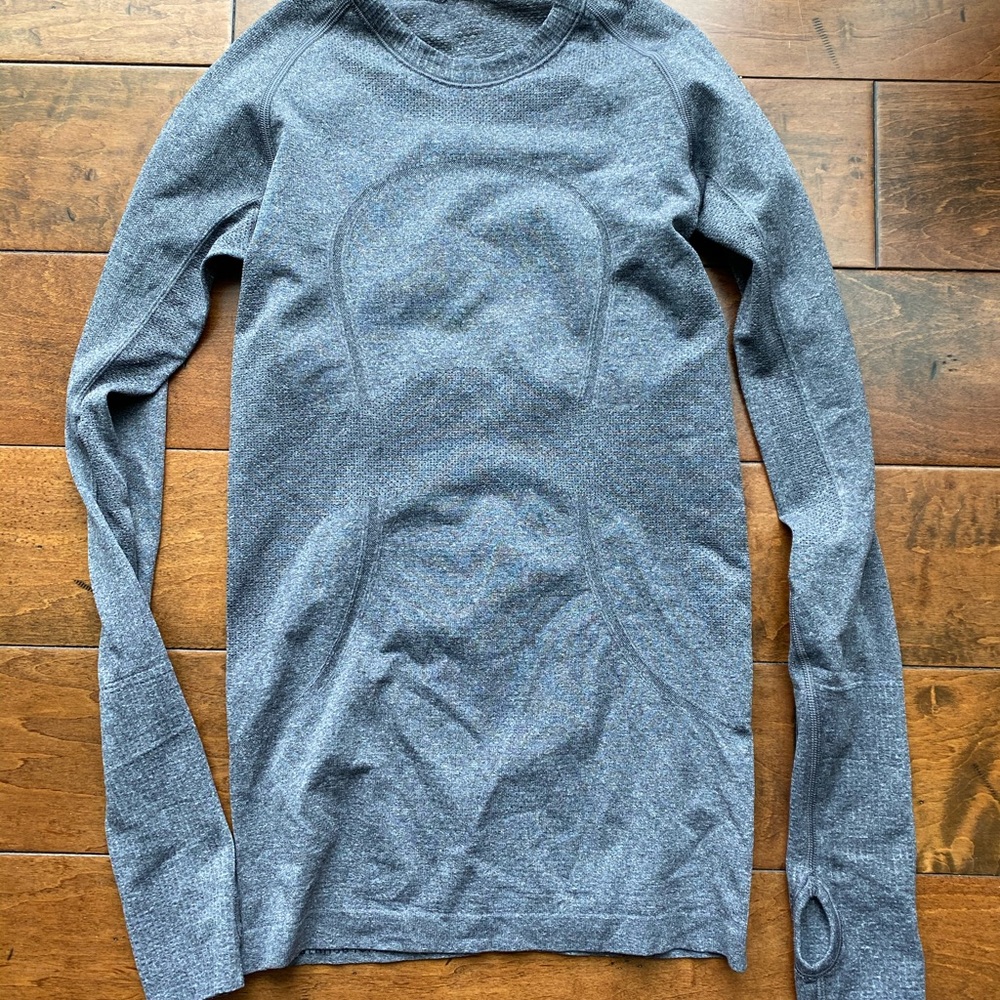 Grey Lululemon Swiftly Speed Long Sleeve